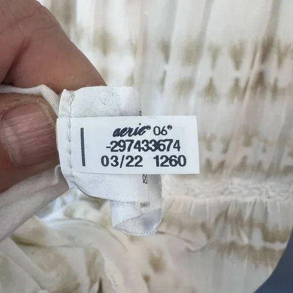 Aerie Beach Tie Dye Cotton Maxi Sundress Size L Boho Beachy Summer - Picture 12 of 12